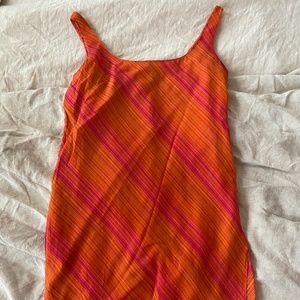 Vintage Orange and Pink Ungaro Silk Mini Dress